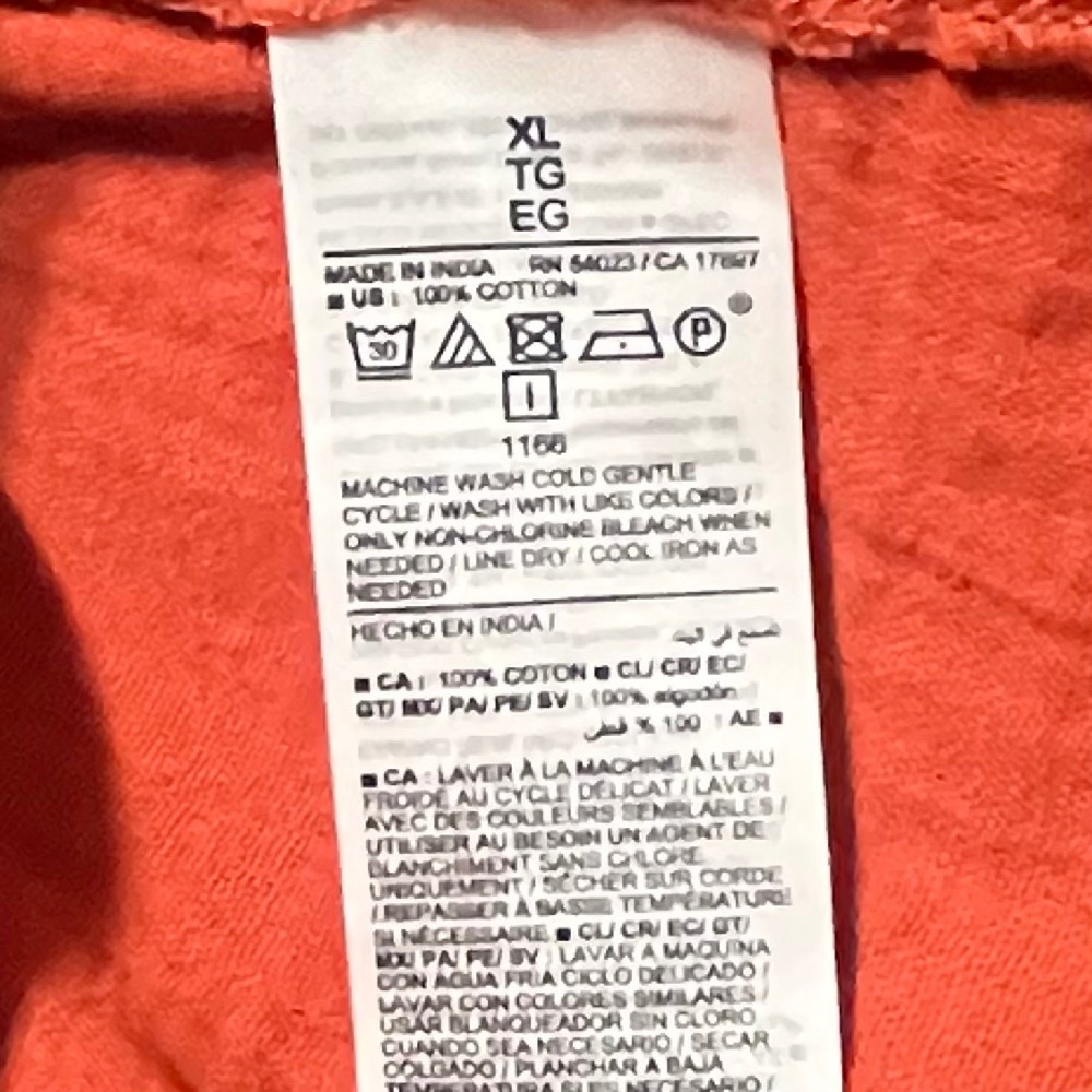 Old Navy Shift‎ Dress Burnt Orange Cotton Gauze Ruffle Neck 100% Cotton Size XL - Picture 5 of 7
